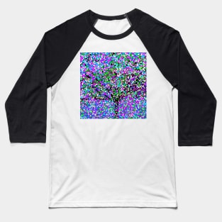 Tree Abstract Purple,Pink,Blue,White Oil Painting Baseball T-Shirt